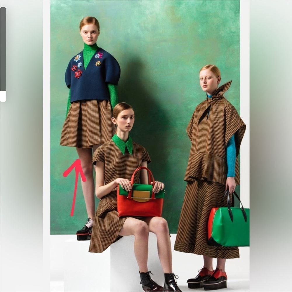 DELPOZO | Plaid wool skirt | size 44